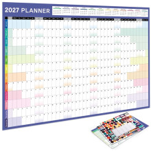2set 2027 Large Wall Calendar - Full Year View Calendar 2027 Wall Calendar, Ideal for Home, Schools And Office, 2027