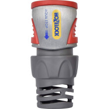 Hozelock AquaStop "Metall Pro" Connector, Grey, 15/19 mm