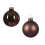 10 Espresso Brown Glass Baubles Christmas 9