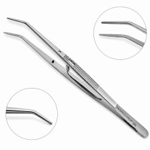 Self-Locking Tweezer Surgical Forceps Tissue Grasping Instrument