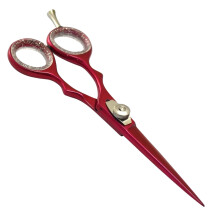 Professional Red Barber Hairdressing Scissors 5.5 Inch Hair Cutting