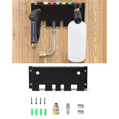 Garage Organizer Pressure Washer Rack Garage Organization Metal Wall Storage Rack Accessory Space-Saving Design 1