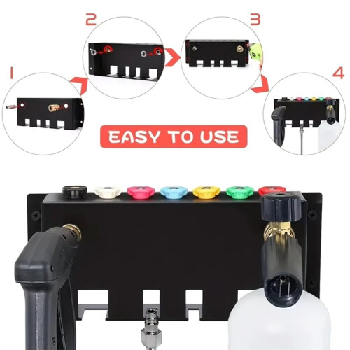 Garage Organizer Pressure Washer Rack Garage Organization Metal Wall Storage Rack Accessory Space-Saving Design 2