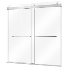 Porta Doccia Scorrevole 1524x1524 mm-Duoku-Vetro Temperato 8 mm con Trattamento Nano, Dotata di Maniglie in Acciaio Inossidabile