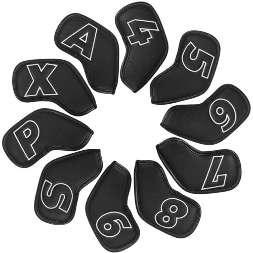 10er-Pack -Eisenabdeckungen Set Magnetische -Eisenabdeckungen, Doppelseitige Nummern Schlägerkopfabdeckung