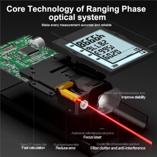 SNDWAY SW-T40 40M Distance Meter Handheld Rangefinder Electronic Measuring Tool 1