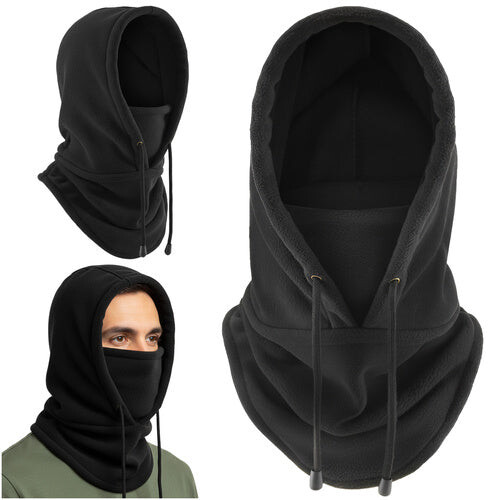 Winter-Schal- und Mützenset, Schwarz, Einheitsgröße 1