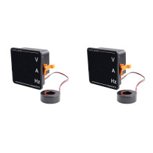 2X AC Current Voltage Frequency Digital Display Meter Digital Voltmeter Ammeter AC50-500V AC0-120A 10-99.9Hz