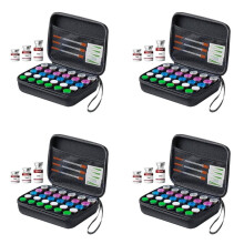 4X Peptide Vial Case for Fridge Storage,30 Slot Organizer Holds 1-3ml Vials for Insulin, GLP-1,Hard Shell Travel Case