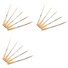 Long Liner Brush, 15pcs Ox Ear Hair Liner Paint Brush Set for Filling Corners, Marking, Outlining, Creating Borders