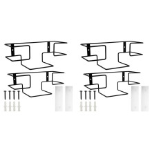 4pcs Metal Glove Holder Gloves Box Rack Wall Mount Dispenser for Laboratory,Healthcare, Hospital, Restaurants