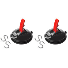 2X Ventosa para Carro, Ventosa para Teto de Carro, Gancho Fixo, Ventosa Forte, Gancho para Barraca de Acampamento, Acessórios de Fivela Suspensa