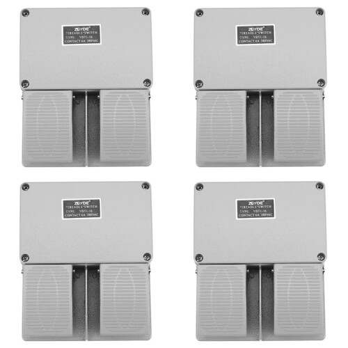 4X Foot  YDT1-16 Aluminum Shell Gray Double Pedal  Machine Tool Accessories