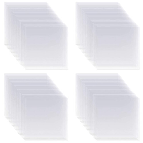 80Pcs Clear Mylar Stencil Sheets 12 Inch Blank Stencil Material Sheets,for Compatible & Silhouette Cutting
