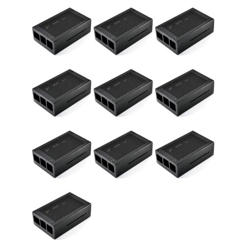 10X for Raspberry Pi 3 Model B+ Case Aluminum Case Case Compatible with for Raspberry Pi 3 Model B Also(Black) 1