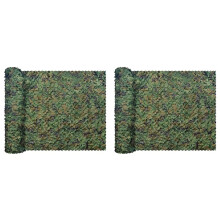 2X Camouflage Net, Grote Rol Zonnescherm Mesh Netten voor Veld Thema Feestdecoraties 1.5X6M
