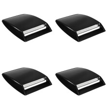 4X Universal Car Auto Black Decorative Air Flow Intake Scoop Bonnet Vent Cover Hood
