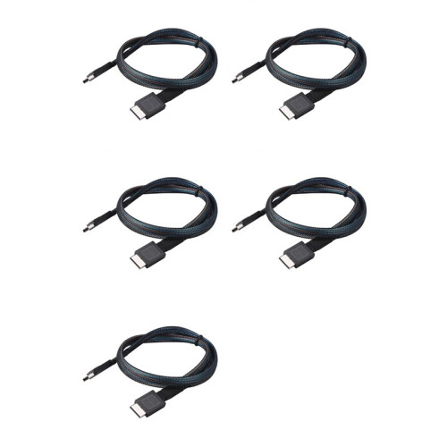 5X PCIE4.0  SAS Cable 24Gbps Oculink Data Extension Cable SFF-8611 to SFF-8611 Server Data Transfer  (1m) 1