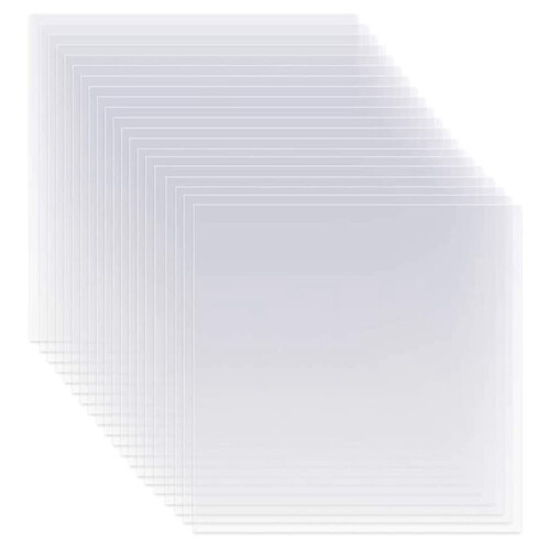 80Pcs Clear Mylar Stencil Sheets 12 Inch Blank Stencil Material Sheets,for Compatible & Silhouette Cutting 1