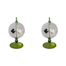2X 4 Blades Rotating Glass Windmill Solar Powered Crookes Radiometer Light Mill/Educational Teaching Study Tool C