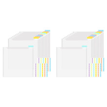 20x Scrapbook Paper Storage Organizer 12x12Inch Clear Storage Organizer with Adhesive Index Tabs B