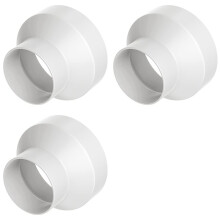 3pcs 8 to 6 Inch Duct Reducer, Duct Adapter 8 to 6 PVC Reducer, Duct Increaser/Reducer