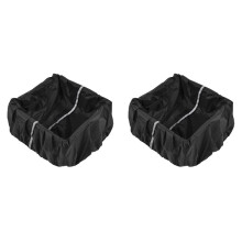 2X Funda Impermeable para Bicicleta, Forro Impermeable para Cesta Bicicleta con Tira Reflectante, Accesorios para Cesta Bicicleta, Se Adapta A la