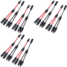 12X Power Solar Connector Y-Branch Cable, Solar Cable Parallel Adapter for Solar Panels