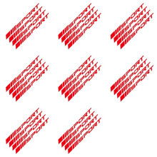 Sport Decal Sticker Wheels Rims Racing Car Sticker Self Adhesive Car Door Rims Wheel Hub Decal Accessories 32PCS , Red