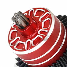 2X Caixa de Diferencial de Metal e Conjunto de Engrenagens de Diferencial de Aço para ARRMA 1/10 2WD 4WD 3S 4S RC Car Upgrade Parts Vermelho 37T -13T