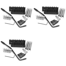 3 Set 52.5mm Guitar for STRATOCASTER Tremolo Bridge Set for  Strat Squier Electric Guitar Replacement,Black