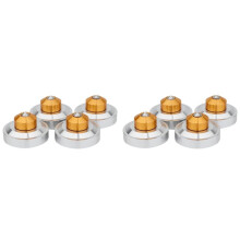 8X Aluminum Isolation Spike Feet Stand Damper Pad for Hifi Audio AMP Cabinet Speaker Turntable Record
