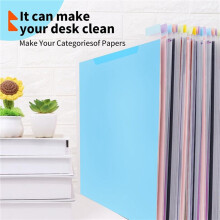 20x Scrapbook Paper Storage Organizer 12x12Inch Clear Storage Organizer with Adhesive Index Tabs B