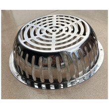 3X 304 Stainless Steel Rooftop Floor Drain Cover Roof Balcony Sewer Filter Gutter Drain Pipe Anti-Blocking Mesh Cover,C