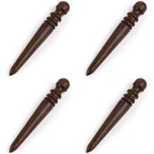 4X Leather Burnisher Tool Ebony Wood Leather Burnisher Tapered Wooden Sticker with 4 Grooves