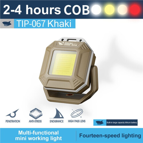 2X COB LED Work Light Rechargeable Flashlight with Magnetic Base Inspection Light Waterproof Torch Light A 2