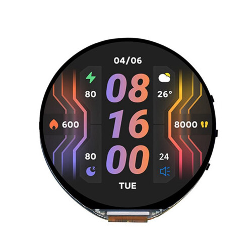 5X ESP32-S3 Development Board with 1.85inch Round LCD Touch Display Support WIFI BT5 LVGL GUI 2