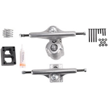 2 Set 6.25Inch Meraki Surf Skate Truck Aluminium Alloy Land Surfskate Board Supply Rotatable Spring Bracket,Silver