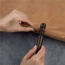 4X Leather Burnisher Tool Ebony Wood Leather Burnisher Tapered Wooden Sticker with 4 Grooves