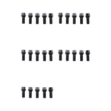 25Pcs M14 X 1.25 Black Wheel Locking Lug Bolt Nut Steel 36136781151 for - X3 X5 E70 E71 F20 F25 X5 X6