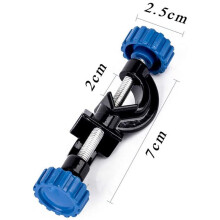 8X Lab Clamp 3 Prong Finger Adjust Jaw with Scientific Extension Adjustable Black Laboratory Stand Clip