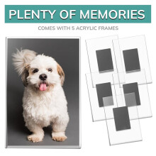 Magnetische Bilderrahmen (4x6 Zoll) für Den Kühlschrank, 4 X 6 Zoll, Transparente Magnetische Acrylrahmen, Magnetische Fotohalter (10er-Pack)