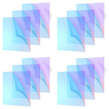 Acrylic Colored Translucent Acrylic Iridescent Radiant Sheet Laser-Cutting Acrylic Board,8x 12 Inch(12 Pack,2.6mm Thick)