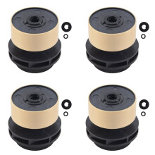 4Pcs 161A0-39015 Auxiliary Water Pump Inner Rotor for Prius ZVW30 2010-2015 CT200H Coolant Pump Rotor