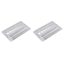 2X Bolt Screw Gauge Card Portable Crack Width Ruler Tools for Pros 0.1-1.7mm Metric Gaps Width Measuring Ruler