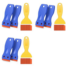 9Er-Pack Kunststoff-Rasierklingen-Schaber-Werkzeug, Kein Kratzer, Aufkleber-Entfernungsschaber zum Reinigen Von Klebeetiketten, Aufklebern, Kleber Von