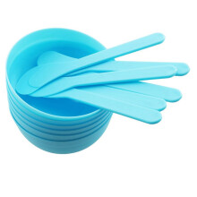 24PCS DIY Glue Mixing Bowl Set with Spoons for Slime Making, PP Plastic, Reusable Mixing Bowls