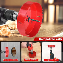 6 Inch Hole Saw - 152mm Bi-Metal Hole Cutter for Different Project with Smooth & Flat Drilling , Fast Chip