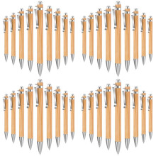200 Peças Caneta Bambu Caneta Esferográfica Madeira Caneta Agradecimento Presente Agradecimento em Massa para Mulheres Homens Escritório Professor