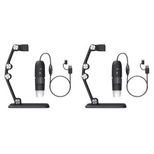2pcs Digital Microscope Handheld USB HD Inspection Camera 50x-1600x with Stand 8 LED Portable Microscopes